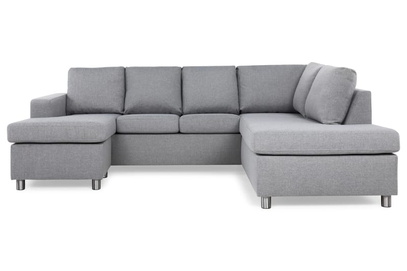 Crazy 4-sits Högervänd U-formad Large Soffa med Divan och Schäslong i Tyg - Grå - Products - Möbler - Soffa - U-soffa