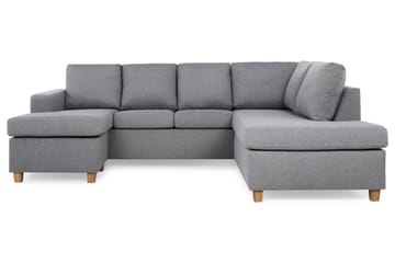 Crazy 4-sits Högervänd U-formad Large Soffa med Divan och Schäslong i Tyg - Grå - Products - Möbler - Soffa - U-soffa