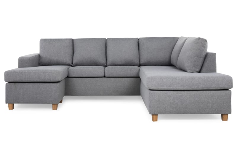 Crazy 4-sits Högervänd U-formad Large Soffa med Divan och Schäslong i Tyg - Grå - Products - Möbler - Soffa - U-soffa