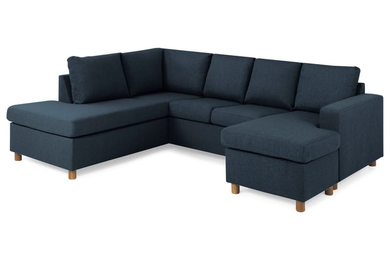 Crazy 4-sits Vänstervänd U-formad Large Soffa med Divan och Schäslong i Tyg - Blå - Products - Möbler - Soffa - U-soffa