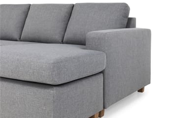 Crazy 4-sits Vänstervänd U-formad Large Soffa med Divan och Schäslong i Tyg - Grå - Products - Möbler - Soffa - U-soffa