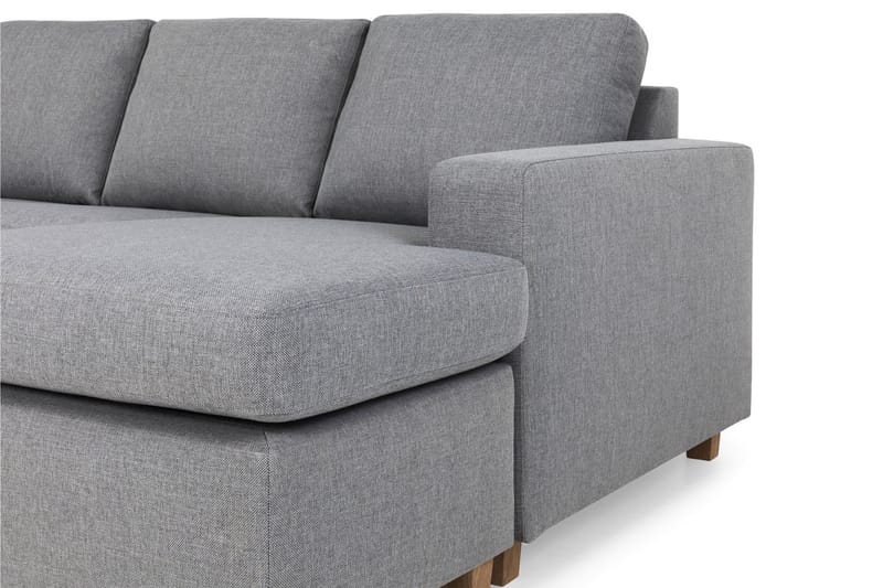 Crazy 4-sits Vänstervänd U-formad Large Soffa med Divan och Schäslong i Tyg - Grå - Products - Möbler - Soffa - U-soffa