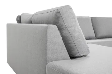 Crazy 4-sits Vänstervänd U-formad Large Soffa med Divan och Schäslong i Tyg - Grå - Products - Möbler - Soffa - U-soffa