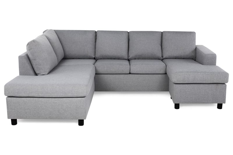 Crazy 4-sits Vänstervänd U-formad Large Soffa med Divan och Schäslong i Tyg - Grå - Products - Möbler - Soffa - U-soffa