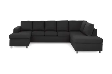 Crazy 5-sits Högervänd U-formad X-Large Soffa med Divan och Schäslong i Tyg - Antracit - Products - Möbler - Soffa - U-soffa