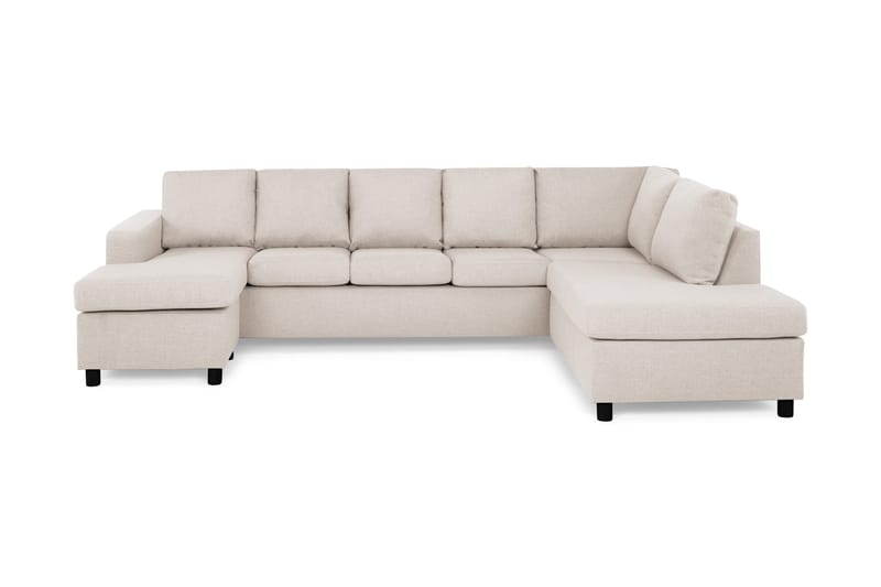 Crazy 5-sits Högervänd U-formad X-Large Soffa med Divan och Schäslong i Tyg - Beige - Products - Möbler - Soffa - U-soffa