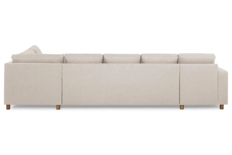 Crazy 5-sits Högervänd U-formad X-Large Soffa med Divan och Sch äslong i Tyg - Beige - Products - Möbler - Soffa - U-soffa
