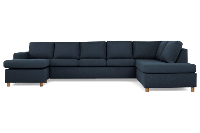Crazy 5-sits Högervänd U-formad X-Large Soffa med Divan och Schäslong i Tyg - Blå - Products - Möbler - Soffa - U-soffa