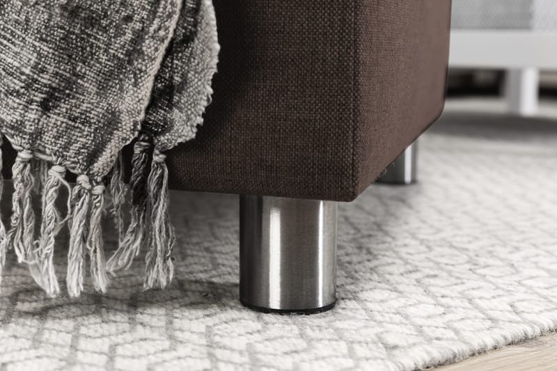 Crazy 5-sits Högervänd U-formad X-Large Soffa med Divan och Schäslong i Tyg - Brun - Products - Möbler - Soffa - U-soffa