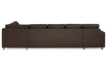 Crazy 5-sits Högervänd U-formad X-Large Soffa med Divan och Schäslong i Tyg - Brun - Products - Möbler - Soffa - U-soffa