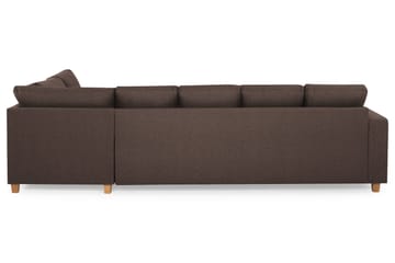Crazy 5-sits Högervänd U-formad X-Large Soffa med Divan och Schäslong i Tyg - Brun - Products - Möbler - Soffa - U-soffa
