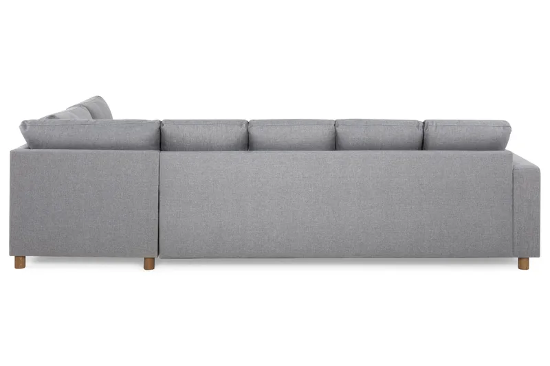 Crazy 5-sits Högervänd U-formad X-Large Soffa med Divan och Schäslong i Tyg - Grå - Products - Möbler - Soffa - U-soffa