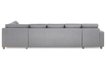 Crazy 5-sits Högervänd U-formad X-Large Soffa med Divan och Schäslong i Tyg - Grå - Products - Möbler - Soffa - U-soffa