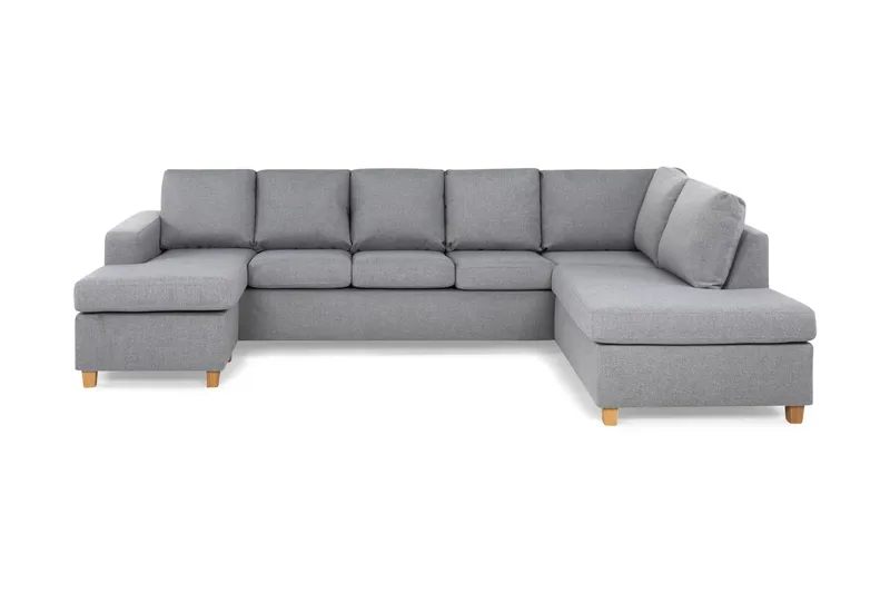 Crazy 5-sits Högervänd U-formad X-Large Soffa med Divan och Schäslong i Tyg - Grå - Products - Möbler - Soffa - U-soffa
