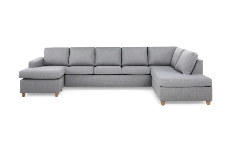 Crazy 5-sits Högervänd U-formad X-Large Soffa med Divan och Schäslong i Tyg - Grå - Products - Möbler - Soffa - U-soffa