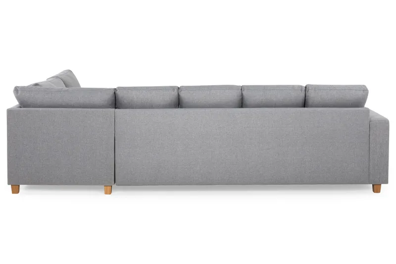Crazy 5-sits Högervänd U-formad X-Large Soffa med Divan och Schäslong i Tyg - Grå - Products - Möbler - Soffa - U-soffa