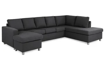 Crazy 5-sits Högervänd U-formad X-Large Soffa med Divan och Schäslong i Tyg - Mörkgrå - Products - Möbler - Soffa - U-soffa