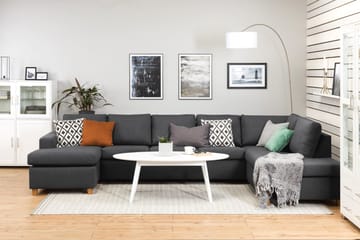 Crazy 5-sits Högervänd U-formad X-Large Soffa med Divan och Schäslong i Tyg - Mörkgrå - Products - Möbler - Soffa - U-soffa