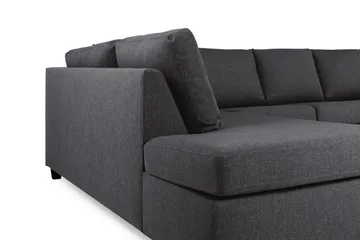 Crazy 5-sits U-formad Soffa med dubbelschäslong i Tyg - Mörkgrå - Products - Möbler - Soffa - U-soffa