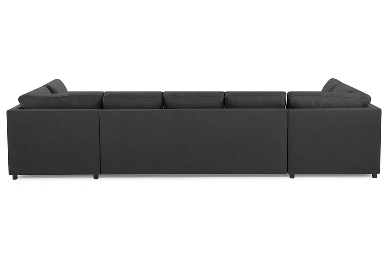 Crazy 5-sits U-formad Soffa med dubbelschäslong i Tyg - Mörkgrå - Products - Möbler - Soffa - U-soffa