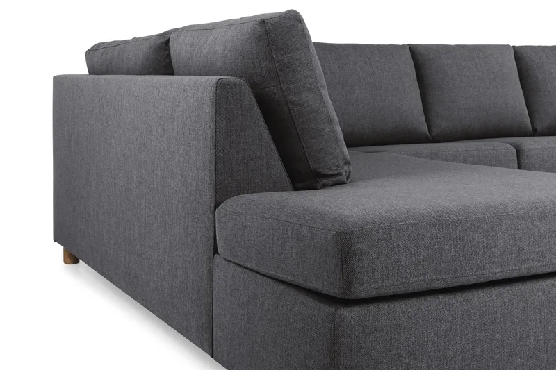 Crazy 5-sits U-formad Soffa med dubbelschäslong i Tyg - Mörkgrå - Products - Möbler - Soffa - U-soffa