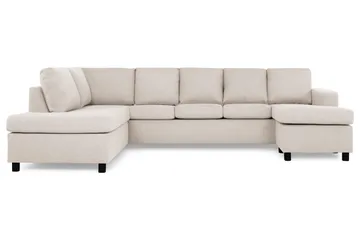 Crazy 5-sits Vänstervänd U-formad Soffa med Divan och Schäslong i Tyg - Beige - Products - Möbler - Soffa - U-soffa