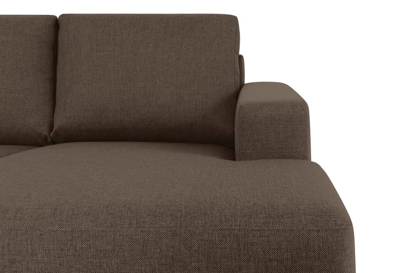 Crazy 5-sits Vänstervänd U-formad Soffa med Divan och Schäslong i Tyg - Brun - Products - Möbler - Soffa - U-soffa