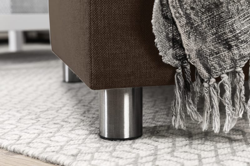 Crazy 5-sits Vänstervänd U-formad Soffa med Divan och Schäslong i Tyg - Brun - Products - Möbler - Soffa - U-soffa