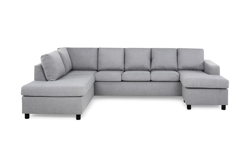 Crazy 5-sits Vänstervänd U-formad Soffa med Divan och Schäslong i Tyg - Grå - Products - Möbler - Soffa - U-soffa