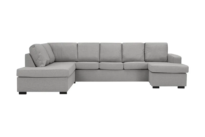 Crazy 5-sits Vänstervänd U-formad Soffa med Divan och Schäslong i Tyg - Grå - Products - Möbler - Soffa - U-soffa