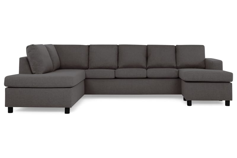Crazy 5-sits Vänstervänd U-formad Soffa med Divan och Schäslong i Tyg - Mörkgrå - Products - Möbler - Soffa - U-soffa