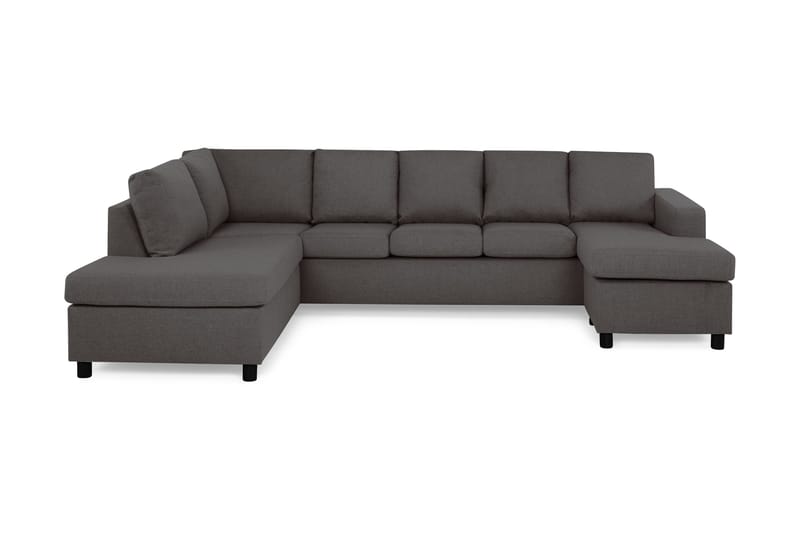 Crazy 5-sits Vänstervänd U-formad Soffa med Divan och Schäslong i Tyg - Mörkgrå - Products - Möbler - Soffa - U-soffa