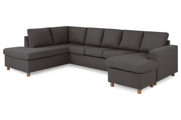 Crazy 5-sits Vänstervänd U-formad Soffa med Divan och Schäslong i Tyg - Mörkgrå - Products - Möbler - Soffa - U-soffa