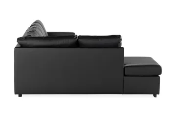 Crazy 5-sits Vänstervänd U-formad X-Large Soffa med Divan och Schäslong i Konstläder - Svart - Products - Möbler - Soffa - U-soffa