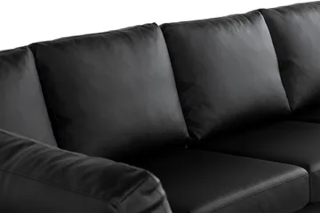 Crazy 5-sits Vänstervänd U-formad X-Large Soffa med Divan och Schäslong i Konstläder - Svart - Products - Möbler - Soffa - U-soffa