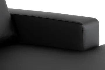 Crazy 5-sits Vänstervänd U-formad X-Large Soffa med Divan och Schäslong i Konstläder - Svart - Products - Möbler - Soffa - U-soffa