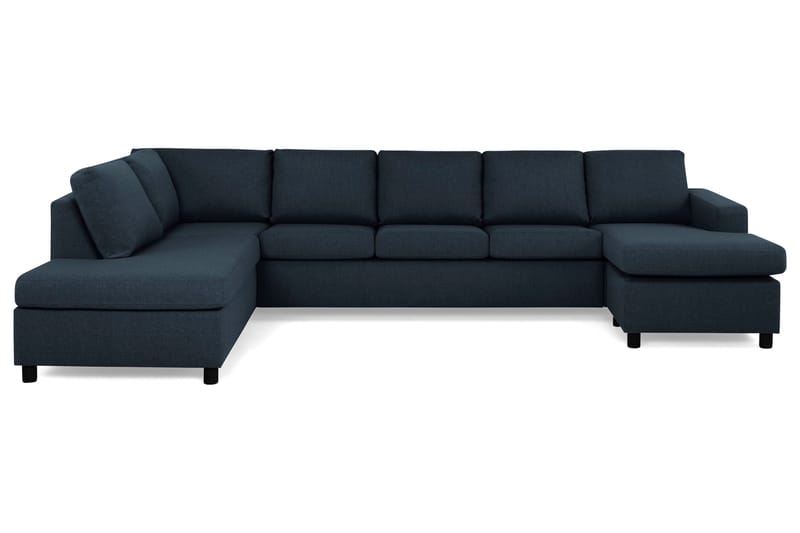Crazy 5-sits Vänstervänd U-formad X-Large Soffa med Divan och Schäslong i Tyg - Blå - Products - Möbler - Soffa - U-soffa