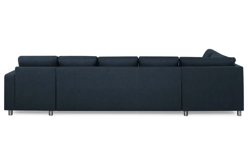 Crazy 5-sits Vänstervänd U-formad X-Large Soffa med Divan och Schäslong i Tyg - Blå - Products - Möbler - Soffa - U-soffa