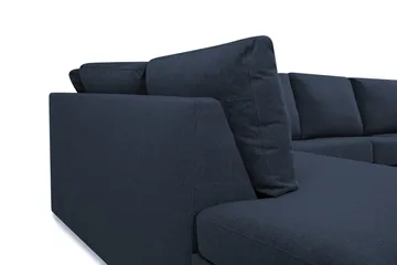 Crazy 5-sits Vänstervänd U-formad X-Large Soffa med Divan och Schäslong i Tyg - Blå - Products - Möbler - Soffa - U-soffa
