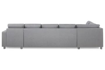 Crazy 5-sits Vänstervänd U-formad X-Large Soffa med Divan och Schäslong i Tyg - Grå - Products - Möbler - Soffa - U-soffa