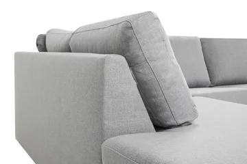 Crazy 5-sits Vänstervänd U-formad X-Large Soffa med Divan och Schäslong i Tyg - Grå - Products - Möbler - Soffa - U-soffa