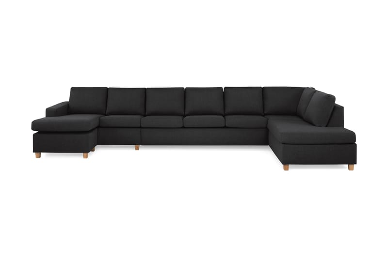 Crazy 6-sits Högervänd U-formad XX-Large Soffa med Divan och Schäslong i Tyg - Antracit - Products - Möbler - Soffa - U-soffa
