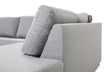 Crazy 6-sits Högervänd U-formad XX-Large Soffa med Divan och Schäslong i Tyg - Grå - Products - Möbler - Soffa - U-soffa
