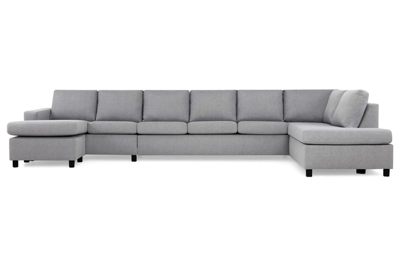 Crazy 6-sits Högervänd U-formad XX-Large Soffa med Divan och Schäslong i Tyg - Grå - Products - Möbler - Soffa - U-soffa