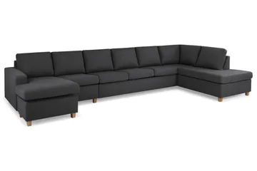 Crazy 6-sits Högervänd U-formad XX-Large Soffa med Divan och Schäslong i Tyg - Mörkgrå - Products - Möbler - Soffa - U-soffa