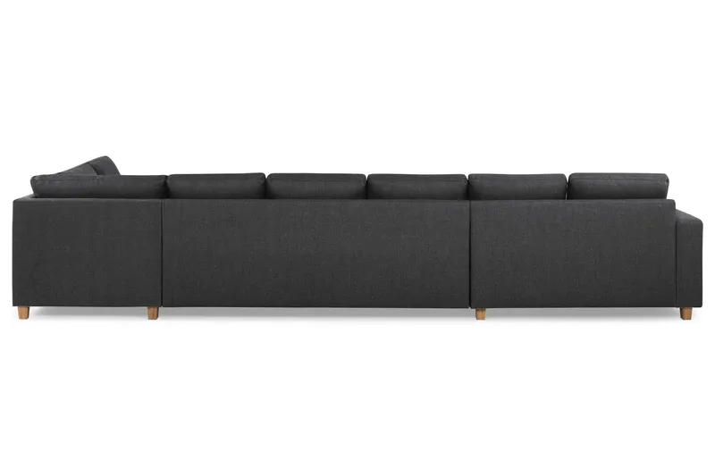 Crazy 6-sits Högervänd U-formad XX-Large Soffa med Divan och Schäslong i Tyg - Mörkgrå - Products - Möbler - Soffa - U-soffa