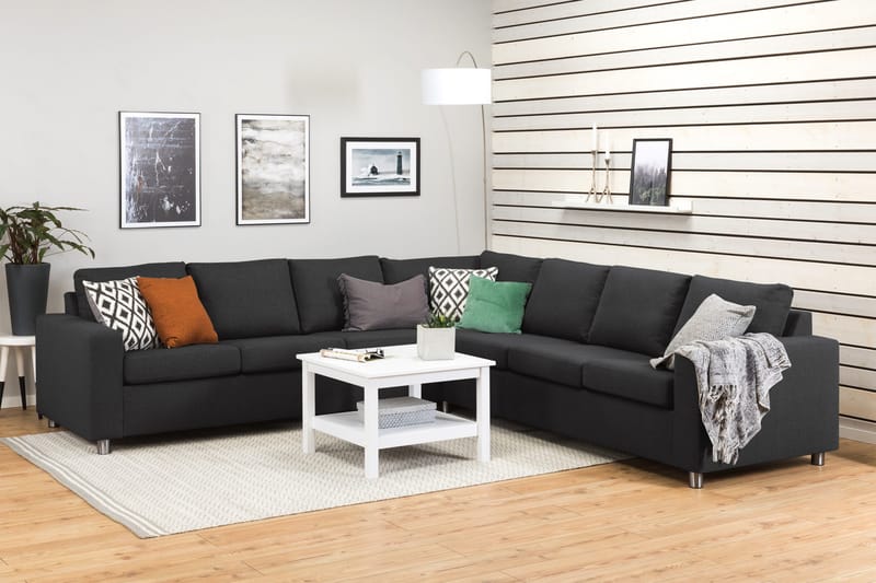 Crazy 6-sits Vändbar L-formad X-Large Hörnsoffa i Tyg - Antracit - Products - Möbler - Soffa - Hörnsoffa