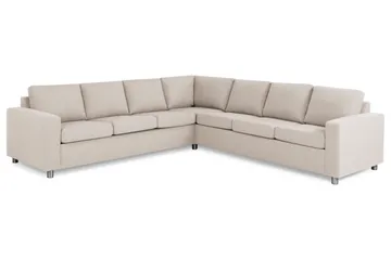 Crazy 6-sits Vändbar L-formad X-Large Hörnsoffa i Tyg - Beige - Products - Möbler - Soffa - Hörnsoffa