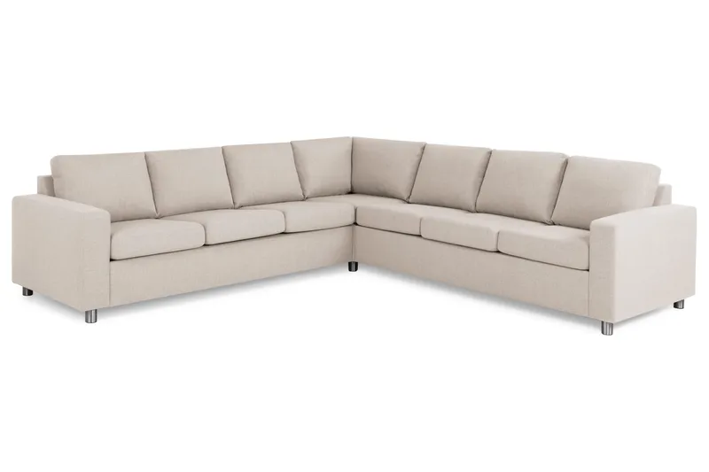 Crazy 6-sits Vändbar L-formad X-Large Hörnsoffa i Tyg - Beige - Products - Möbler - Soffa - Hörnsoffa