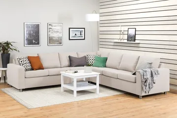 Crazy 6-sits Vändbar L-formad X-Large Hörnsoffa i Tyg - Beige - Products - Möbler - Soffa - Hörnsoffa